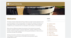 Desktop Screenshot of policies.bryant.edu