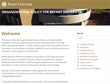 Tablet Screenshot of policies.bryant.edu