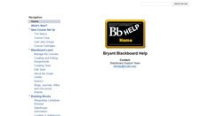 Desktop Screenshot of blackboardinfo.bryant.edu
